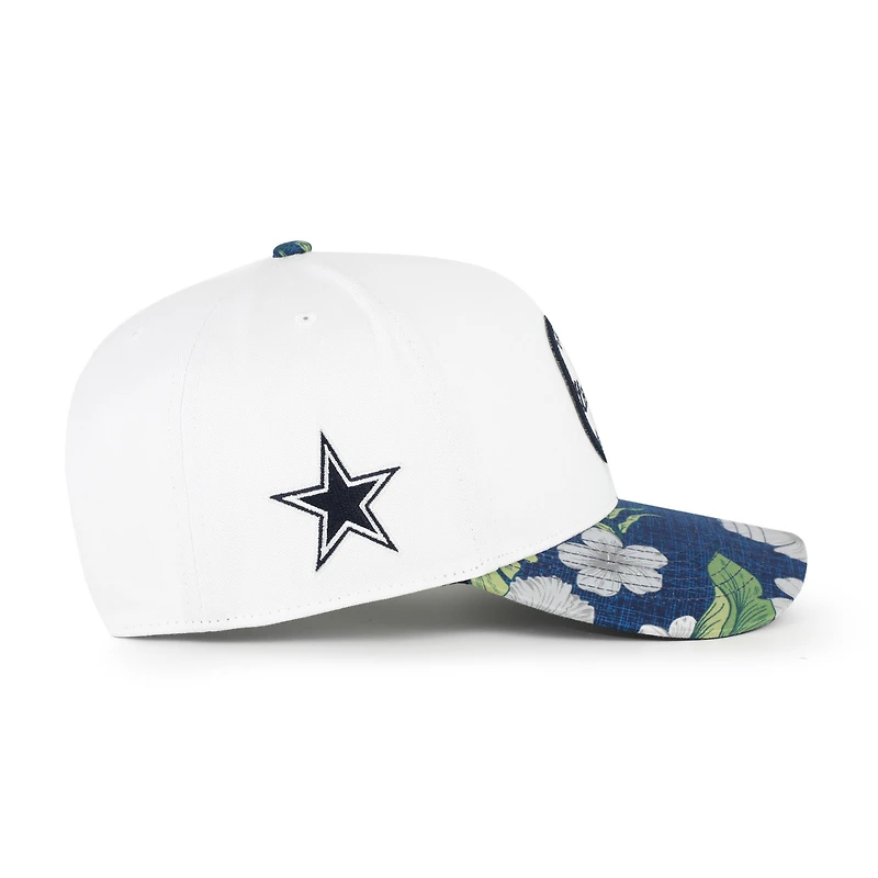 Casquette ajustable Dallas Cowboys Beach Side Hitch blanche et marine pour homme, modèle 47