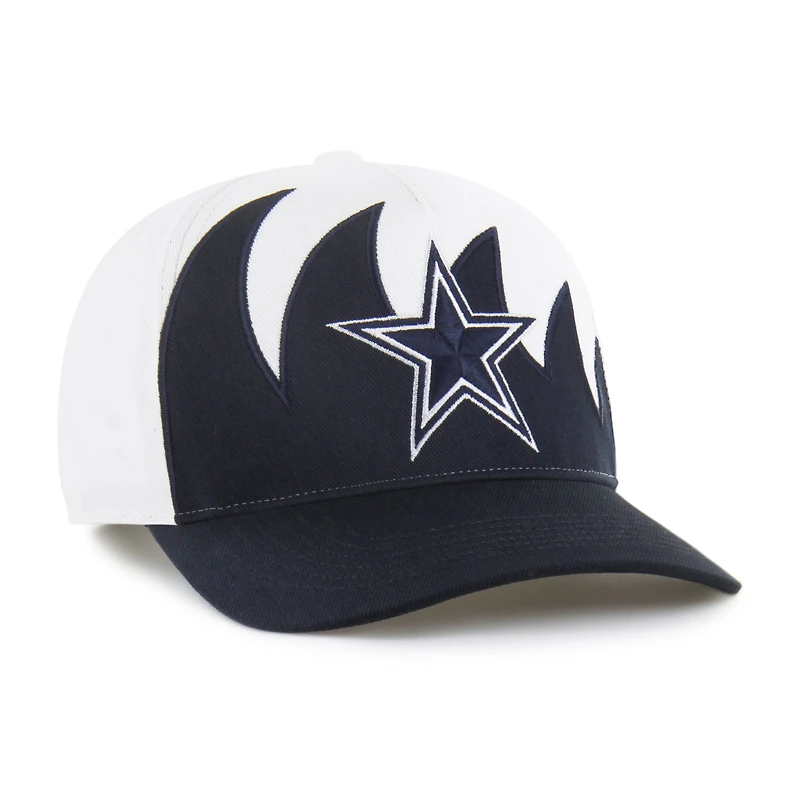 Casquette ajustable Dallas Cowboys '47 blanche/marine Jagged Hitch pour homme