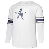 Men's '47 White Dallas Cowboys Big & Tall Premier Brex Long Sleeve T-Shirt