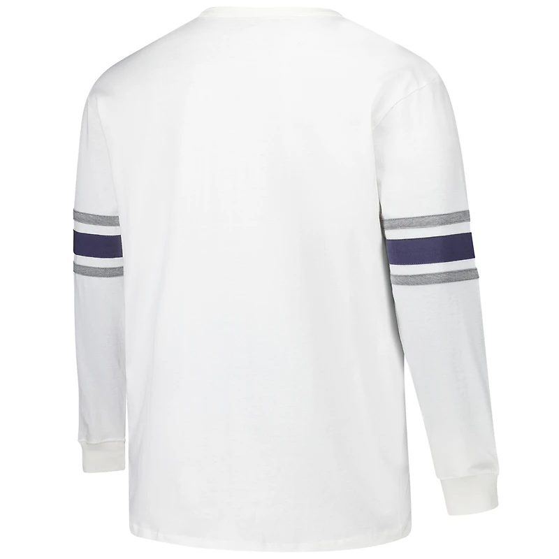 Men's '47 White Dallas Cowboys Big & Tall Premier Brex Long Sleeve T-Shirt