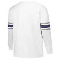 Men's '47 White Dallas Cowboys Big & Tall Premier Brex Long Sleeve T-Shirt