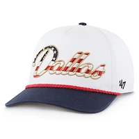 Casquette ajustable patriotique blanche Dallas Cowboys '47 pour homme