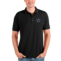 Polo Antigua noir pour homme, modèle Dallas Cowboys Affluent
