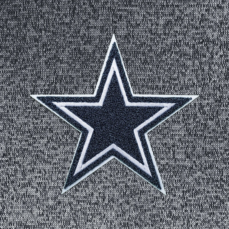 Men's Antigua Charcoal Dallas Cowboys Absolute Chenille Pullover Hoodie