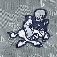 Men's Antigua Gray Dallas Cowboys Brigade Throwback Quarter-Zip Top