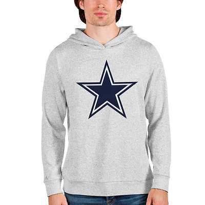 Sweat à capuche gris chiné Antigua pour homme avec logo Absolute des Cowboys de Dallas