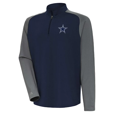 Veste à glissière quart de tour Dauntless Raglan pour homme Antigua Navy Dallas Cowboys