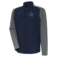 Veste à glissière quart de tour Dauntless Raglan pour homme Antigua Navy Dallas Cowboys