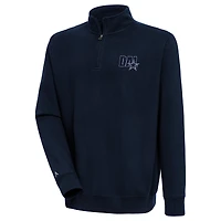 Men's Antigua  Navy Dallas Cowboys Victory Quarter-Zip Pullover Top