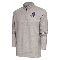 Pull-over à fermeture éclair quart de tour Gambit rétro pour homme avec logo l'équipe des Cowboys Dallas Antigua Oatmeal