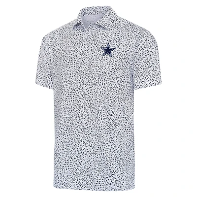 Polo Motion Antigua blanc/bleu marine pour homme des Cowboys de Dallas