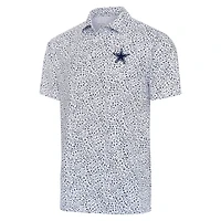 Polo Motion Antigua blanc/bleu marine pour homme des Cowboys de Dallas