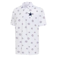Polo de feux d'artifice des Cowboys Dallas blanc Antigua pour hommes
