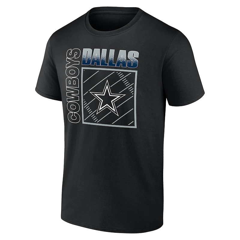 Men's Black Dallas Cowboys Home Field Pop Personalized Name & Number T-Shirt