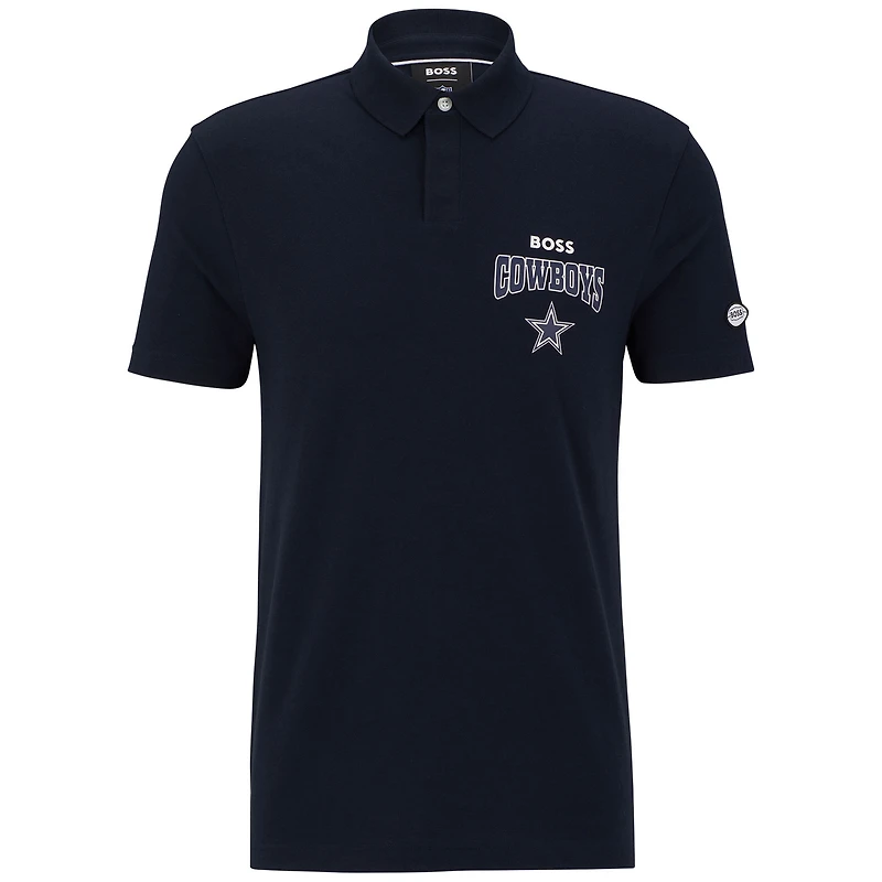 Polo BOSS X NFL pour hommes, bleu marine/blanc, Dallas Cowboys Punter