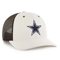Men's Carhartt x '47 Natural/Brown Dallas Cowboys Undyed Trucker Adjustable Hat