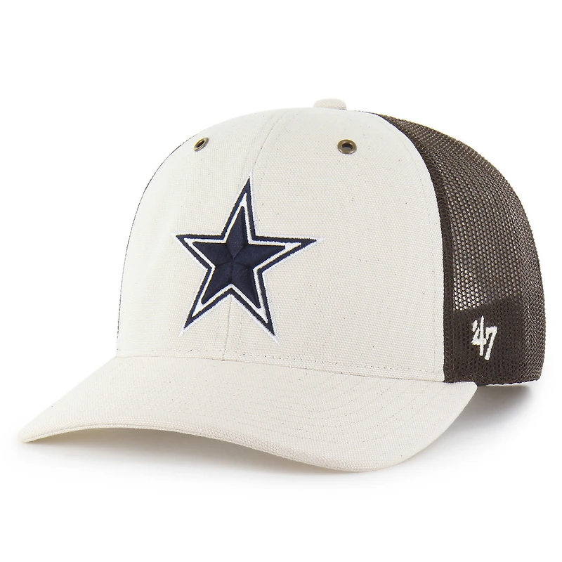 Casquette trucker ajustable Carhartt x '47 Dallas Cowboys naturelle/marron non teinte pour homme