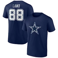 Men's CeeDee Lamb Navy Dallas Cowboys Player Icon T-Shirt