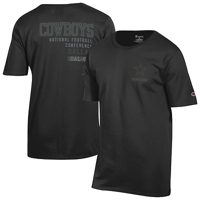 T-shirt noir à logo ton sur pour homme Champion des Cowboys de Dallas