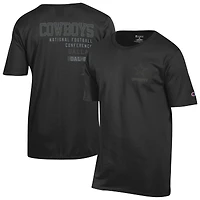T-shirt noir à logo ton sur pour homme Champion des Cowboys de Dallas