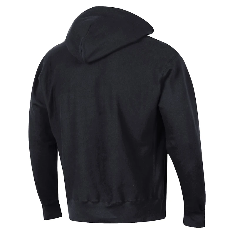 Men's Champion Black Dallas Cowboys Tonal Reverse Weave Fleece Hoodie