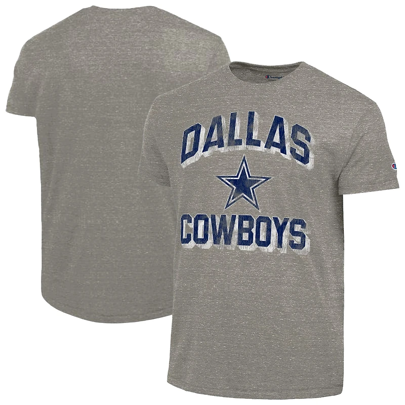 T-shirt Champion gris Dallas Cowboys Ultimate Tri-Blend pour homme