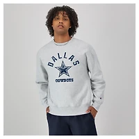 Men's Champion  Heather Gray Dallas Cowboys Reverse Weave Fleece Sweatshirt