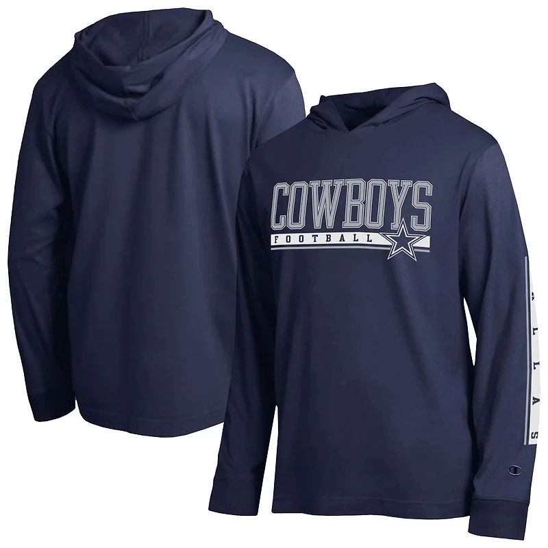T-shirt à capuche Champion bleu marine Dallas Cowboys All-Star pour homme