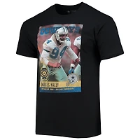 T-shirt noir pour homme Charles Haley des Dallas Cowboys, avec nom et numéro