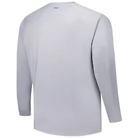 Men's Columbia Gray Dallas Cowboys Big & Tall Terminal Tackle™ Omni-Shade™ Raglan Long Sleeve T-Shirt