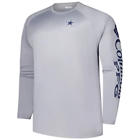 T-shirt à manches longues raglan Omni-Shade™ gris Dallas Cowboys de Columbia pour homme