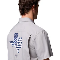 Men's Columbia  Gray Dallas Cowboys Slack Tide Camp Button-Up Shirt