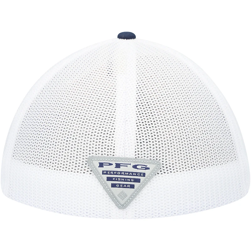 Men's Columbia  Navy/White Dallas Cowboys Mesh Fish Flag Flex Hat