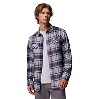 Men's Columbia  Navy Dallas Cowboys Flare Gun Long-Sleeve Button-Up Flannel Shirt
