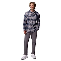 Men's Columbia  Navy Dallas Cowboys Flare Gun Long-Sleeve Button-Up Flannel Shirt