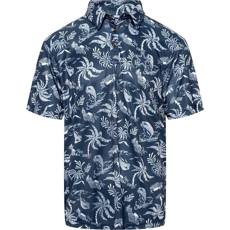 Polo Columbia Navy Dallas Cowboys Super Terminal Tackle Omni-Shade pour hommes