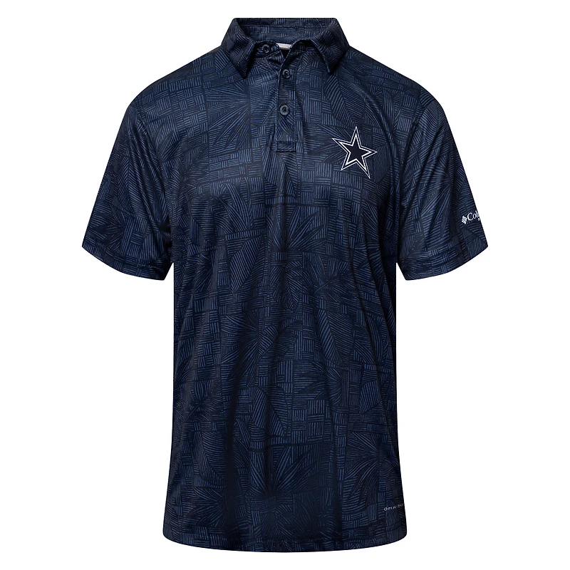 Men's Columbia  Navy Dallas Cowboys Super Terminal Tackle Polo