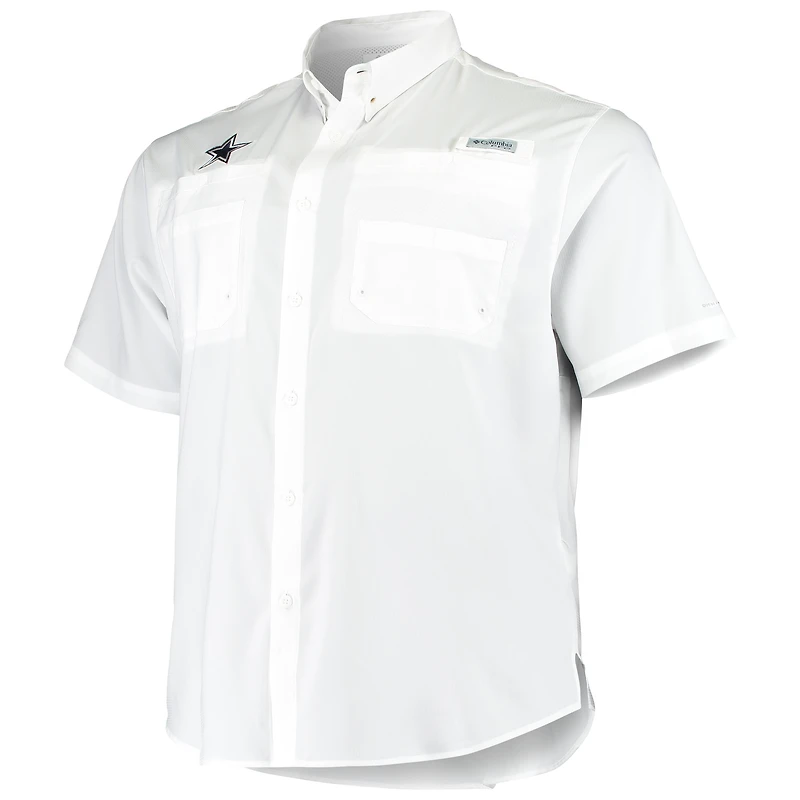 Men's Columbia White Dallas Cowboys Big & Tall Tamiami Woven Button-Down Shirt