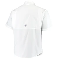 Men's Columbia White Dallas Cowboys Big & Tall Tamiami Woven Button-Down Shirt