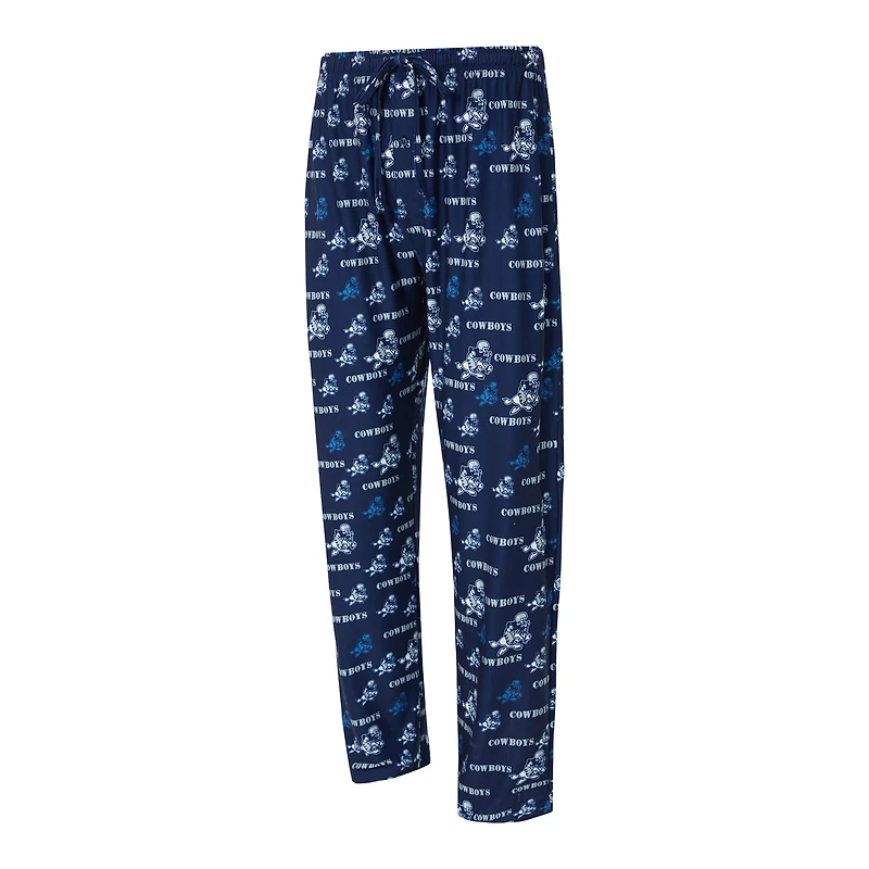 Men's Concepts Sport Navy Dallas Cowboys Retro Mosaic Allover Print Knit Pants