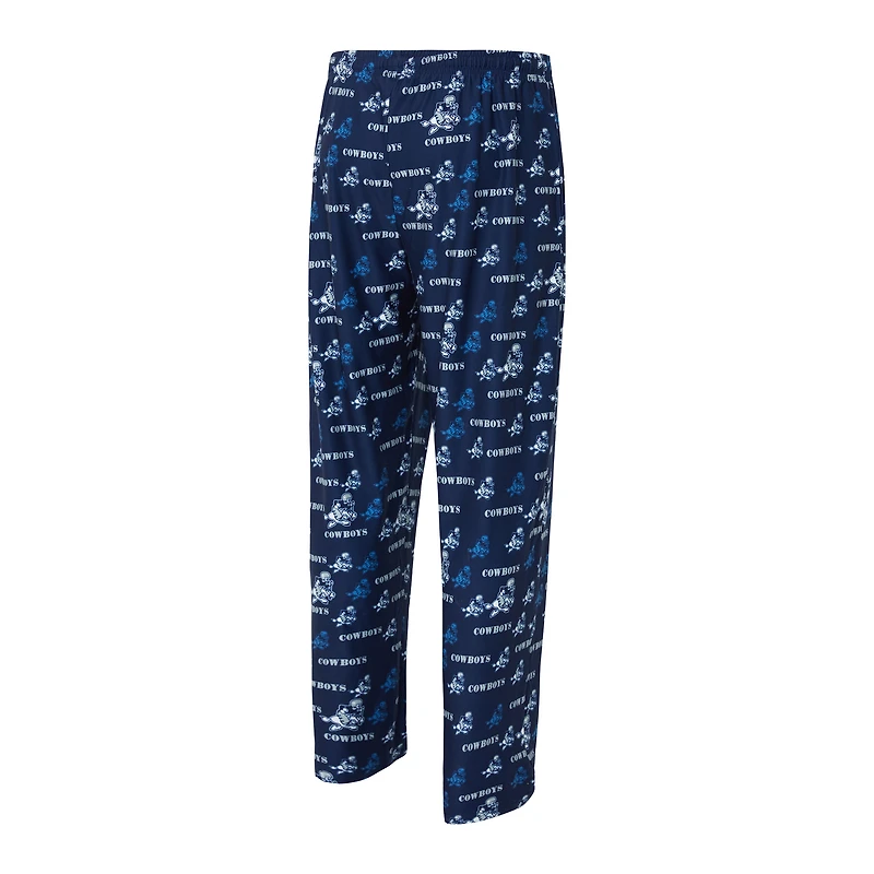 Men's Concepts Sport Navy Dallas Cowboys Retro Mosaic Allover Print Knit Pants