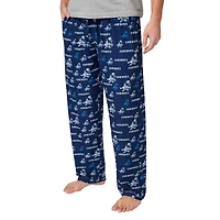 Men's Concepts Sport Navy Dallas Cowboys Retro Mosaic Allover Print Knit Pants