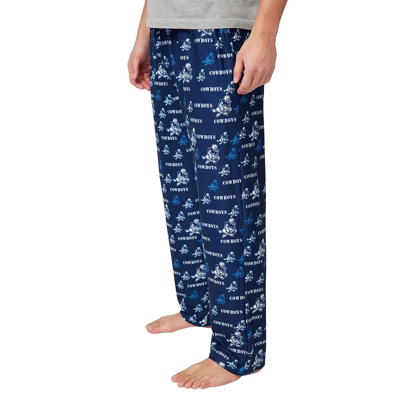 Men's Concepts Sport Navy Dallas Cowboys Retro Mosaic Allover Print Knit Pants