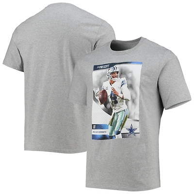 T-shirt homme Dak Prescott gris chiné Dallas Cowboys avec nom et numéro