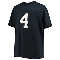 T-shirt avec nom et numéro du joueur des Dallas Cowboys de Dak Prescott pour homme, bleu marine
