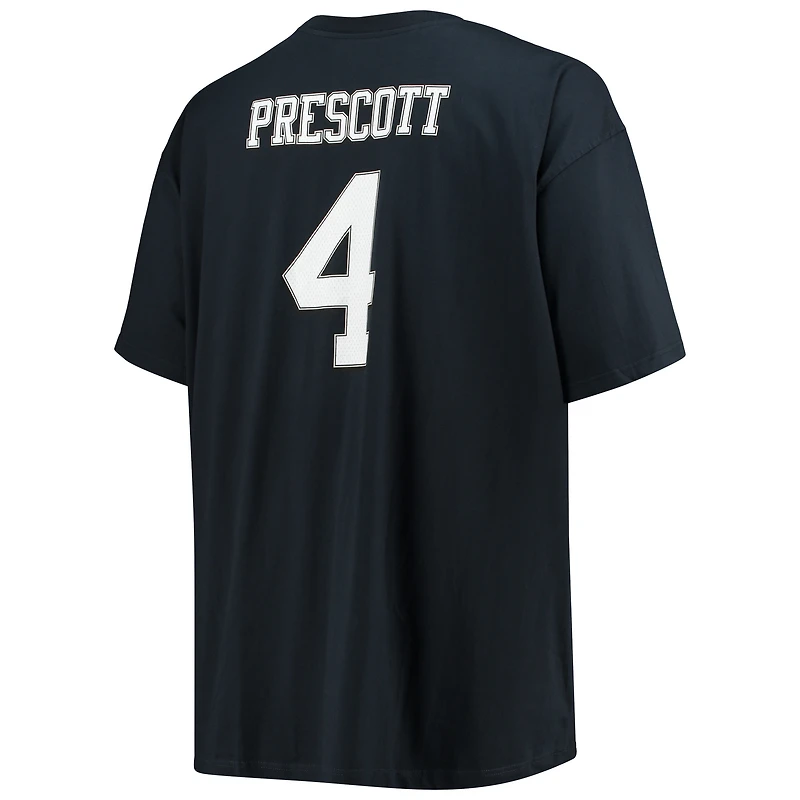 T-shirt avec nom et numéro du joueur des Dallas Cowboys de Dak Prescott pour homme, bleu marine