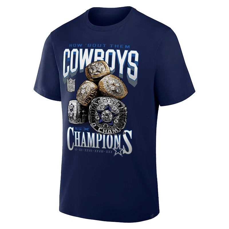 T-shirt bleu marine Dallas Cowboys Rings pour homme