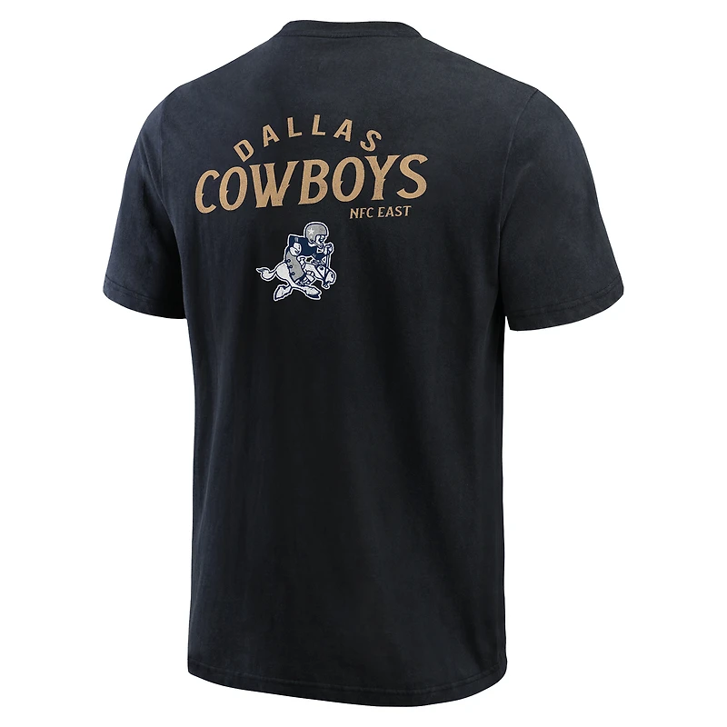 Men's Darius Rucker Collection by Fanatics Black Dallas Cowboys Washed Henley T-Shirt