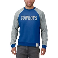 Sweat-shirt à enfiler raglan blocs de couleurs rétro bleu/gris la collection Darius Rucker Fanatics pour hommes des Cowboys Dallas