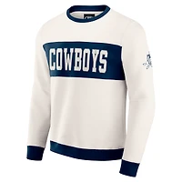 Men's Darius Rucker Collection by Fanatics  Cream Dallas Cowboys Colorblock Crewneck Sweatshirt